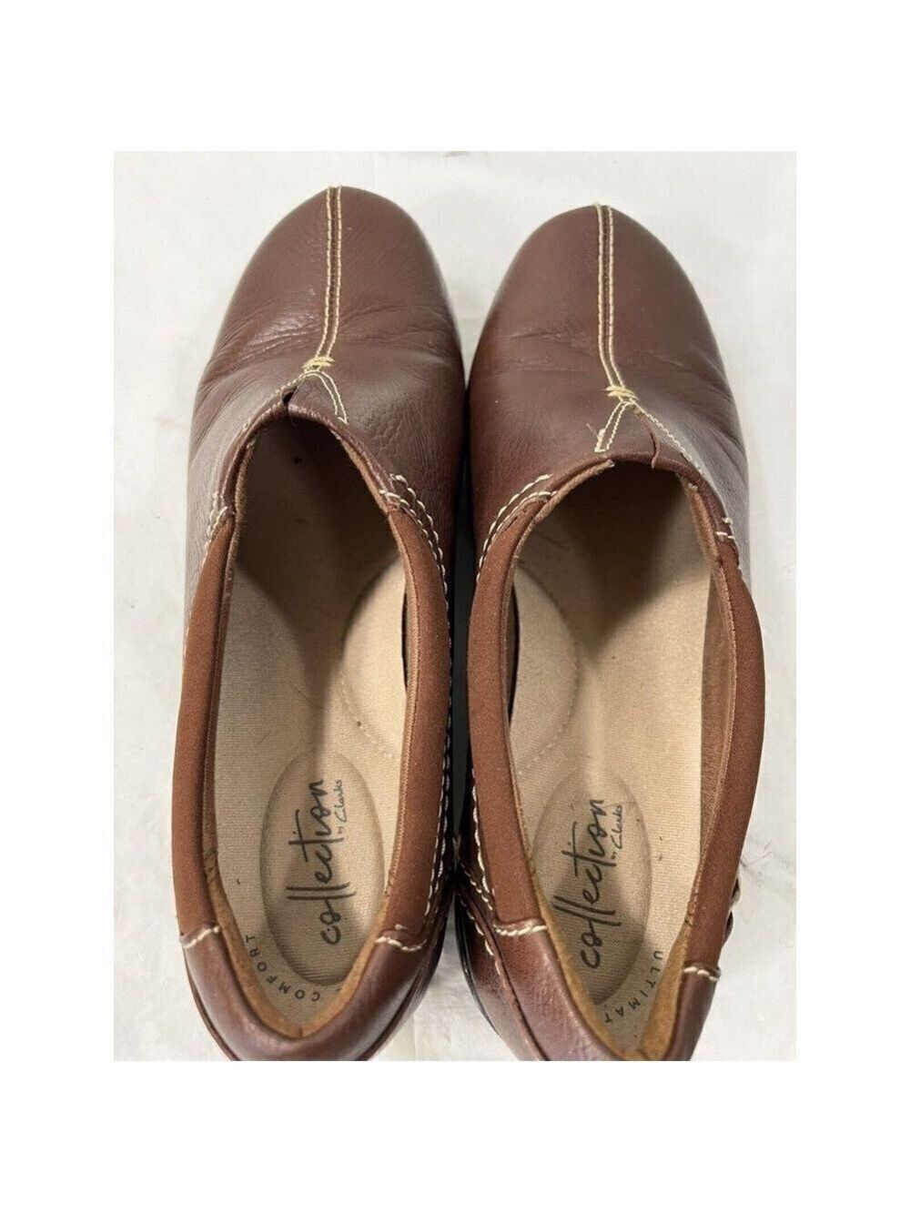 Clarks Collection Ashland Slip-On Comfort Shoes Style 22545 US Size 8.5 M Brown